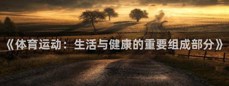 米兰体育官方正版app官方：《体育运动：生活与健康的重要组成